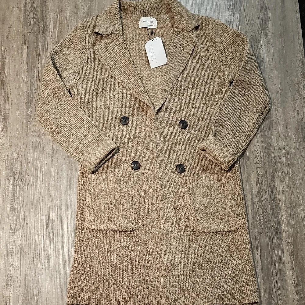 Active USA Brown Double-Breasted Blazer